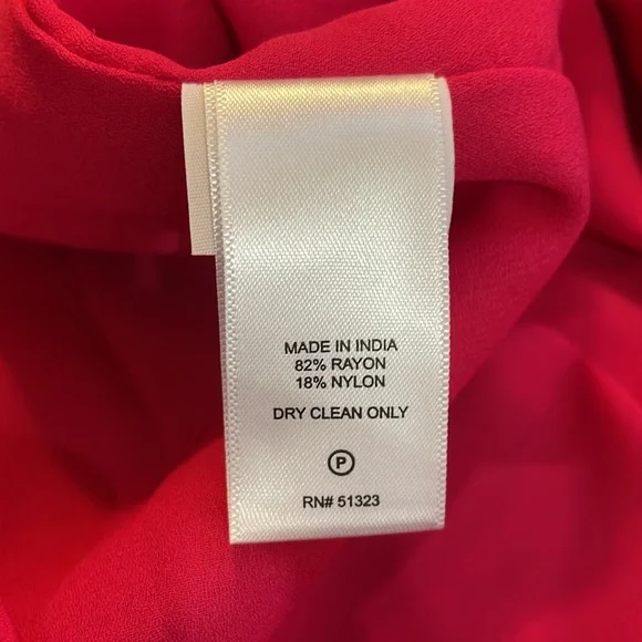 Cece women’s Hot Pink,Red,Ruffle flutter shirt, sleeveless,Mock neck, Size Large - Picture 9 of 12